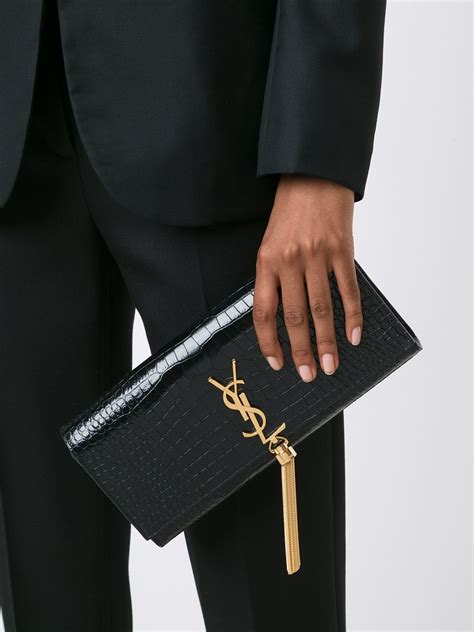 ysl saint laurent classic kate clutch bag with tassel|Saint Laurent Kate Tassel YSL Clutch Bag in Spazzolato Leather.